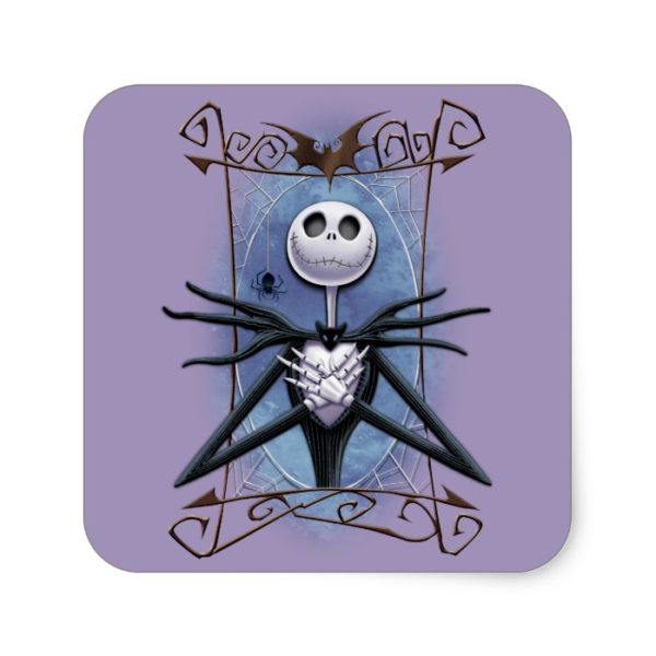 Jack Skellington | Spider Web Frame Square Sticker