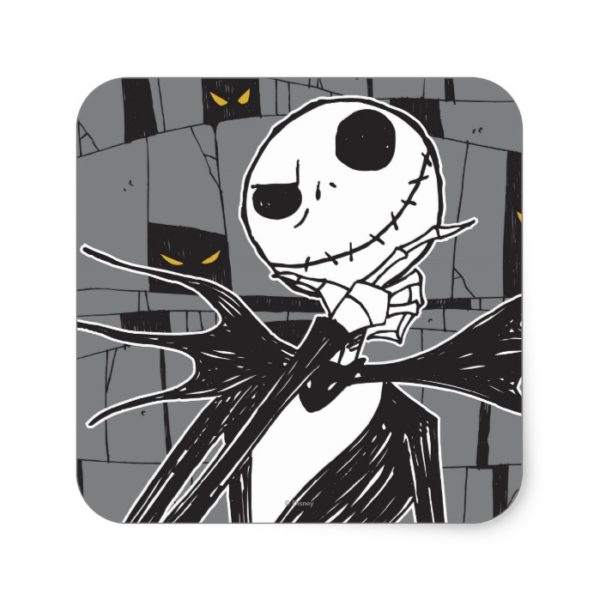 Jack Skellington | Spooky Eye Background Square Sticker