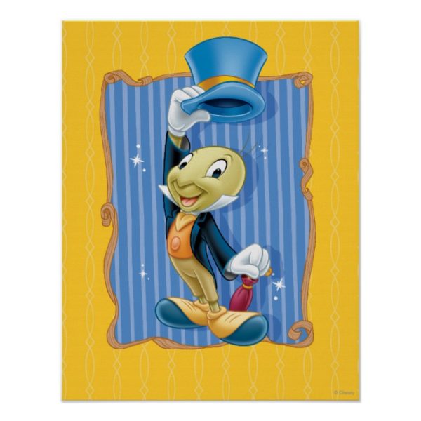 Jiminy Cricket Lifting His Hat Poster
