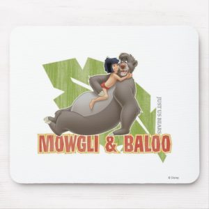 Jungle Book's Mowgli and Baloo Hugging Disney Mouse Pad