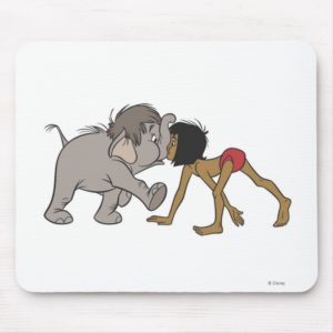 Jungle Book's Mowgli With Baby Elephant Disney Mouse Pad