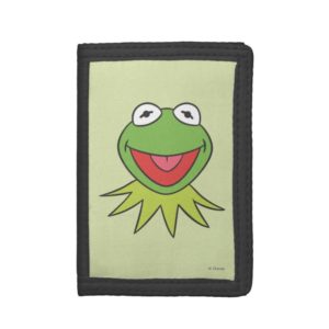 Kermit the Frog Cartoon Head Trifold Wallet