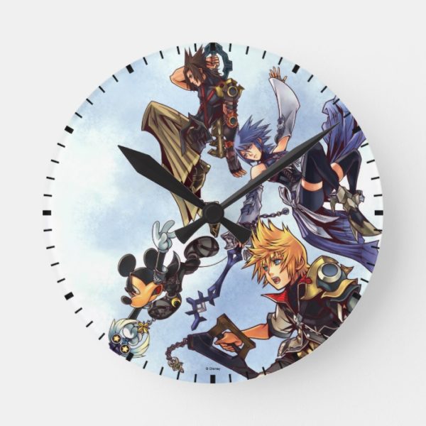 Kingdom Hearts: Birth by Sleep | Main Cast Box Art Round Clock