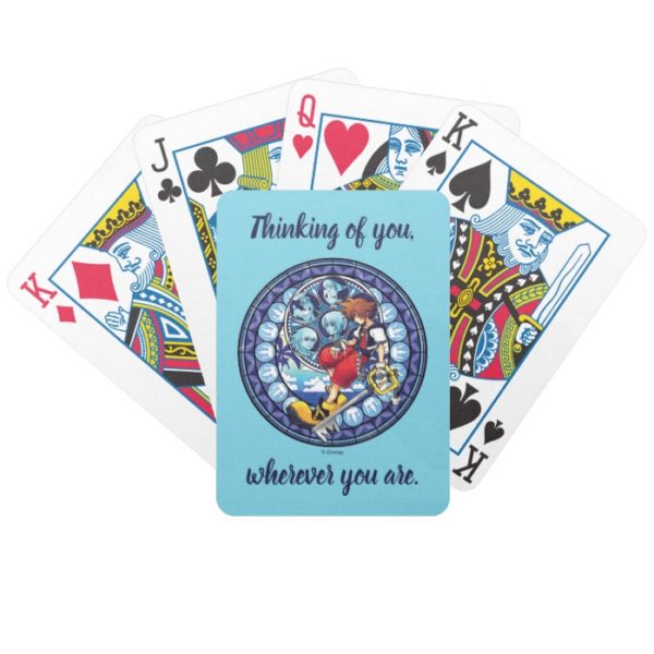 Kingdom Hearts | Blue Stained Glass Key Art Bicycle Playing Cards