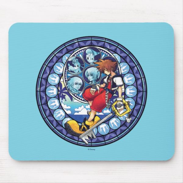 Kingdom Hearts | Blue Stained Glass Key Art Mouse Pad
