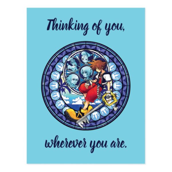 Kingdom Hearts | Blue Stained Glass Key Art Postcard