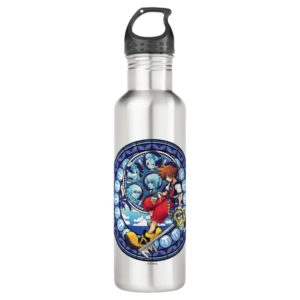 Kingdom Hearts | Blue Stained Glass Key Art Stainless Steel Water Bottle