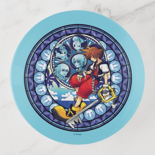 Kingdom Hearts | Blue Stained Glass Key Art Trinket Trays