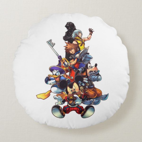 Kingdom Hearts: coded | Main Cast Key Art Round Pillow