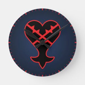 Kingdom Hearts | Emblem Heartless Symbol Round Clock