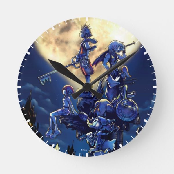 Kingdom Hearts | Heart Moon Box Art Round Clock