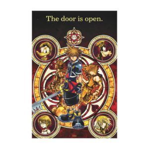 Kingdom Hearts II | Gold Stained Glass Key Art Canvas Print