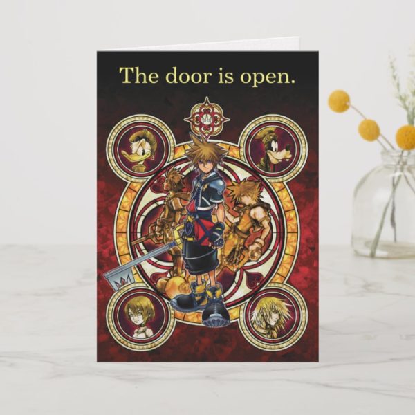 Kingdom Hearts II | Gold Stained Glass Key Art Card