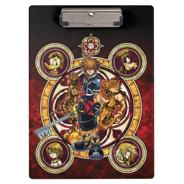 Kingdom Hearts II | Gold Stained Glass Key Art Clipboard