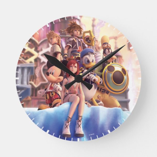 Kingdom Hearts II | Hollow Bastion Key Art Round Clock