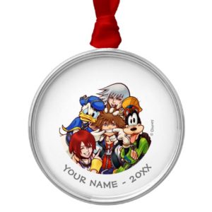 Kingdom Hearts | Main Cast Illustration Metal Ornament