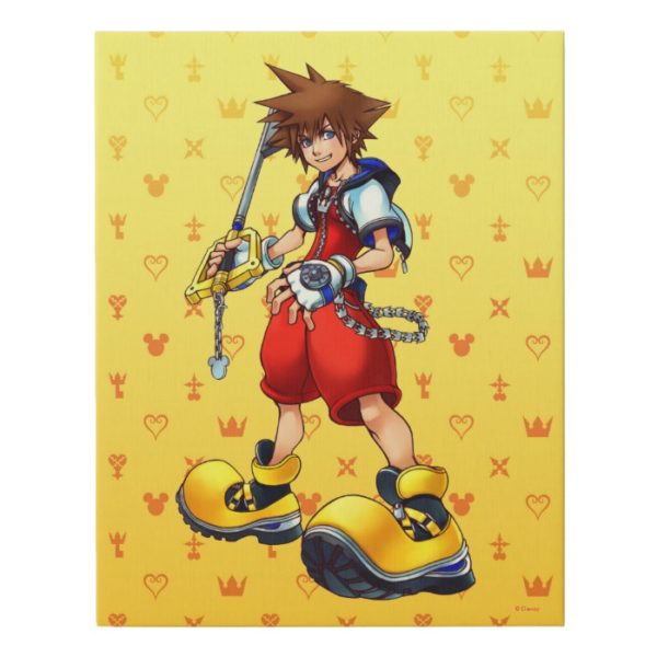 Kingdom Hearts | Sora Character Illustration Faux Canvas Print