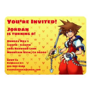 Kingdom Hearts | Sora Character Illustration Invitation