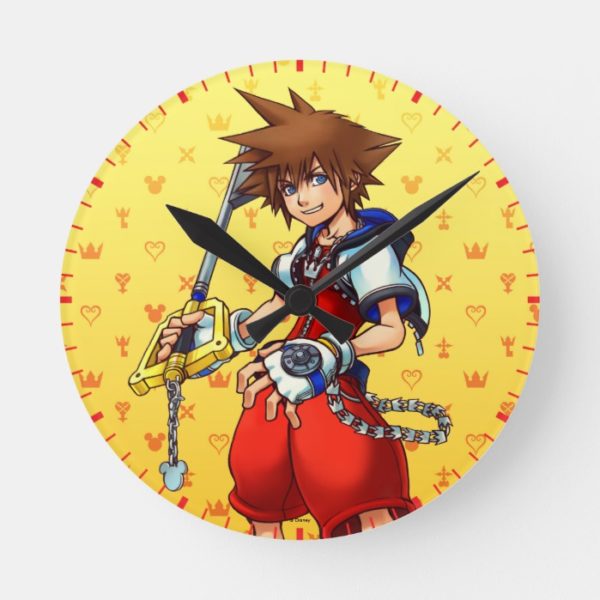 Kingdom Hearts | Sora Character Illustration Round Clock