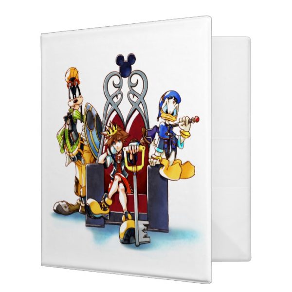 Kingdom Hearts | Sora, Donald, & Goofy On Throne 3 Ring Binder