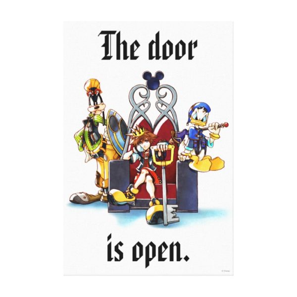 Kingdom Hearts | Sora, Donald, & Goofy On Throne Canvas Print
