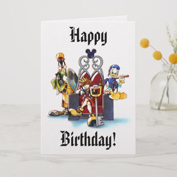 Kingdom Hearts | Sora, Donald, & Goofy On Throne Card