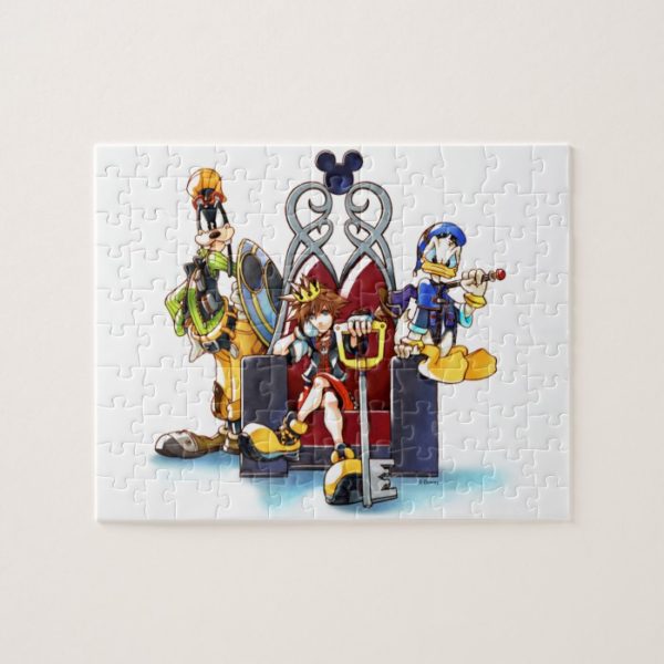 Kingdom Hearts | Sora, Donald, & Goofy On Throne Jigsaw Puzzle