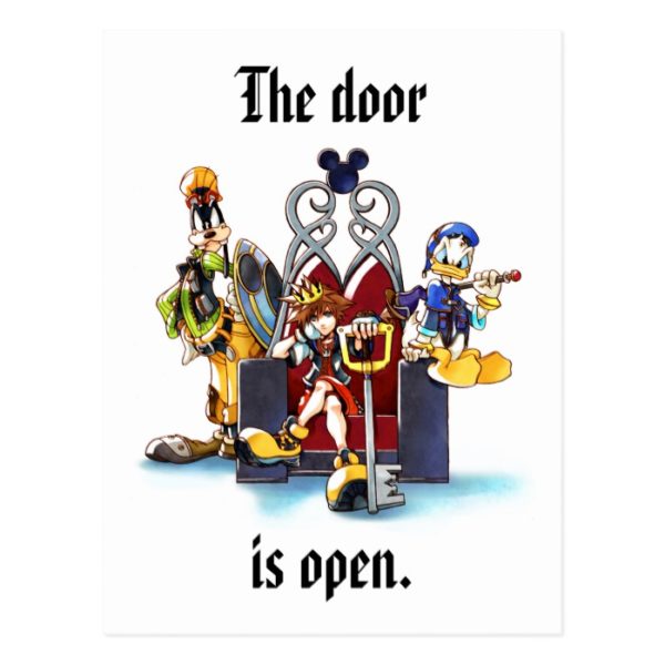 Kingdom Hearts | Sora, Donald, & Goofy On Throne Postcard