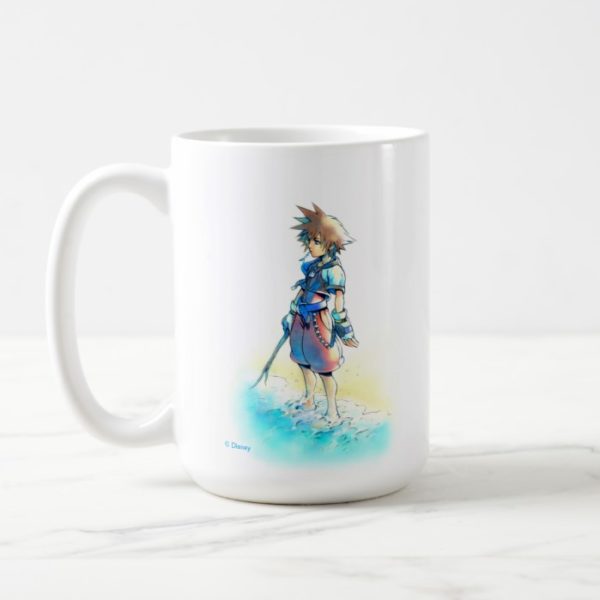 Kingdom Hearts | Sora On Beach Watercolor Coffee Mug