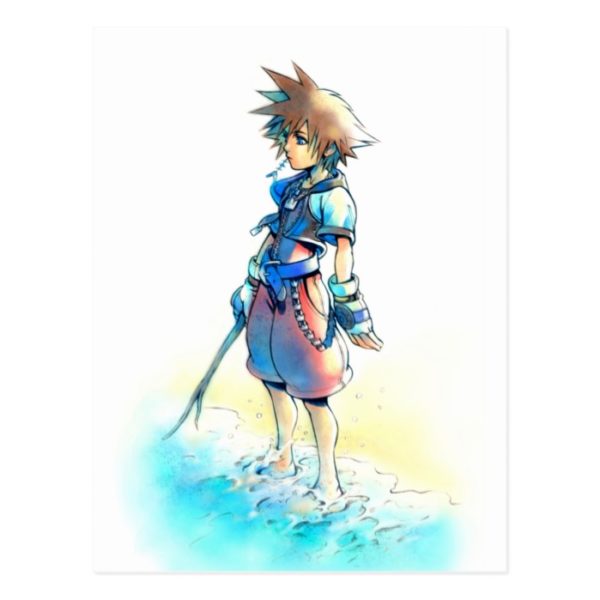 Kingdom Hearts | Sora On Beach Watercolor Postcard