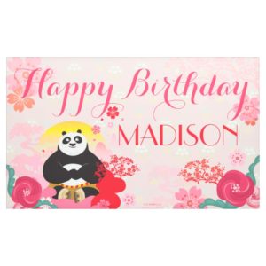 Kung Fu Panda | Pink Floral Birthday Banner
