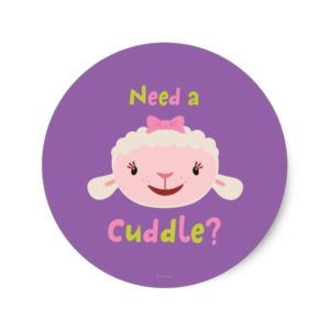 Lambie - Need a Cuddle Classic Round Sticker