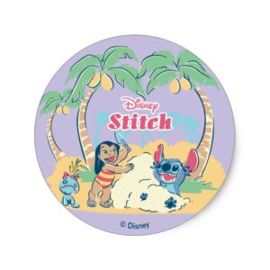 Lilo & Stitch | Come visit the islands! Classic Round Sticker