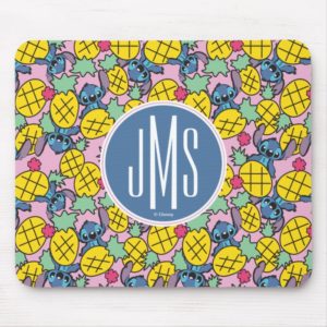 Lilo & Stitch | Monogram Pineapple Pattern Mouse Pad
