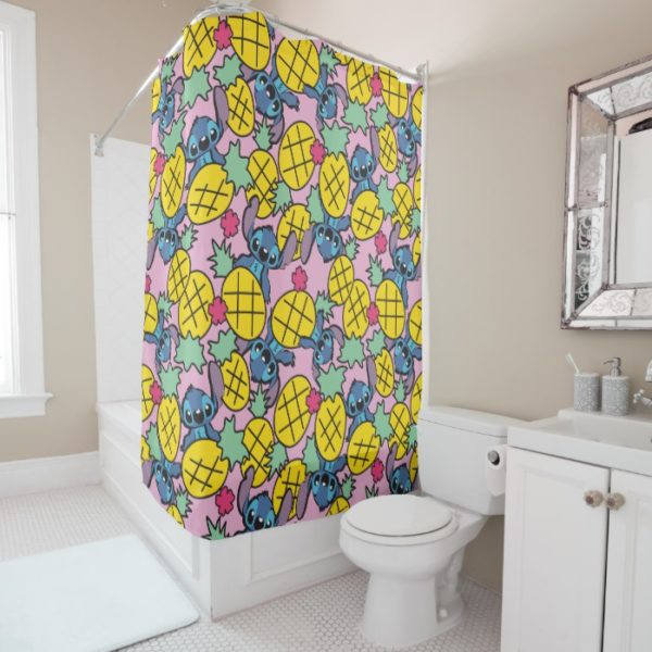 Lilo & Stitch | Pineapple Pattern Shower Curtain