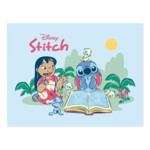 Lilo & Stitch | Reading the Ugly Duckling Postcard