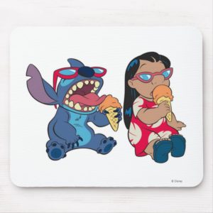 Lilo & Stitch's Lilo and Stitch Eating Ice Cream Mouse Pad
