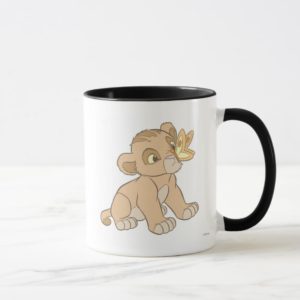 Lion King Simba cub butterfly on nose Disney Mug