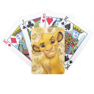 Lion King | Simba on Triangle Pattern Bicycle Playing Cards