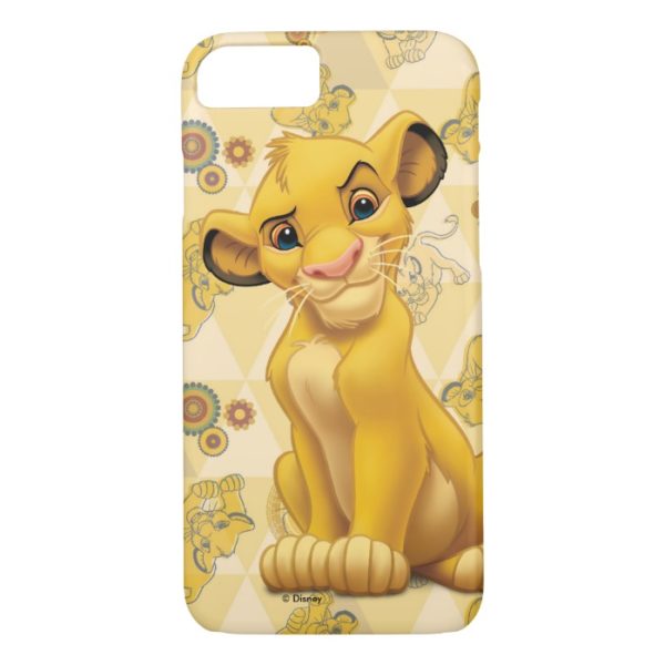 Lion King | Simba on Triangle Pattern Case-Mate iPhone Case