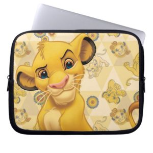 Lion King | Simba on Triangle Pattern Laptop Sleeve