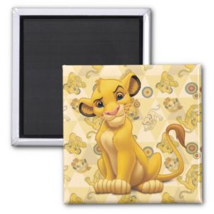 Lion King | Simba on Triangle Pattern Magnet