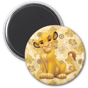 Lion King | Simba on Triangle Pattern Magnet