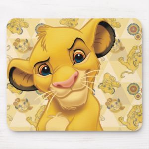 Lion King | Simba on Triangle Pattern Mouse Pad