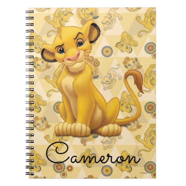 Lion King | Simba on Triangle Pattern Notebook