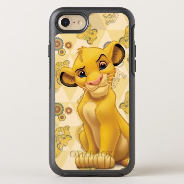 Lion King | Simba on Triangle Pattern OtterBox iPhone Case