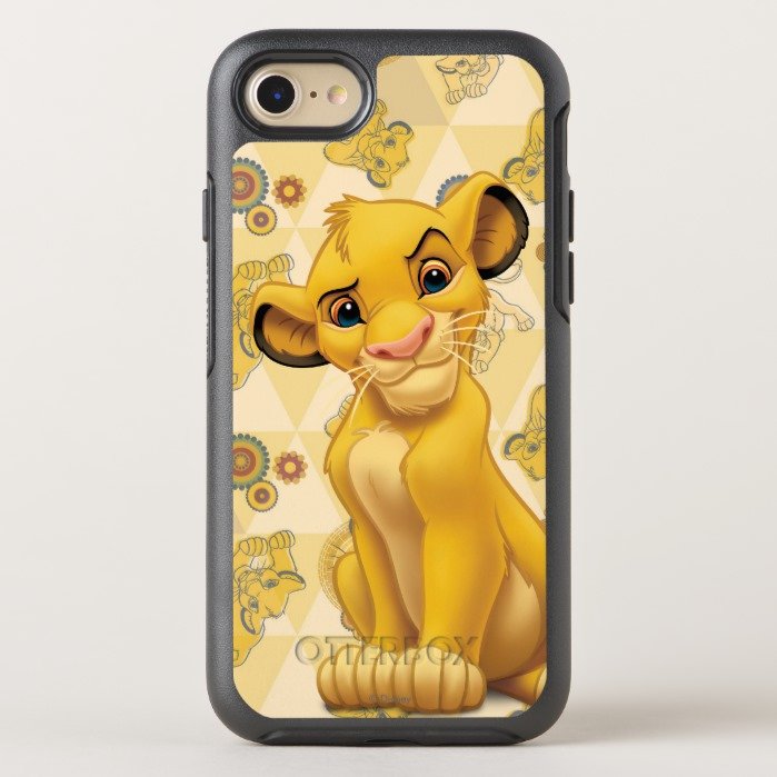 Lion King | Simba on Triangle Pattern OtterBox iPhone Case