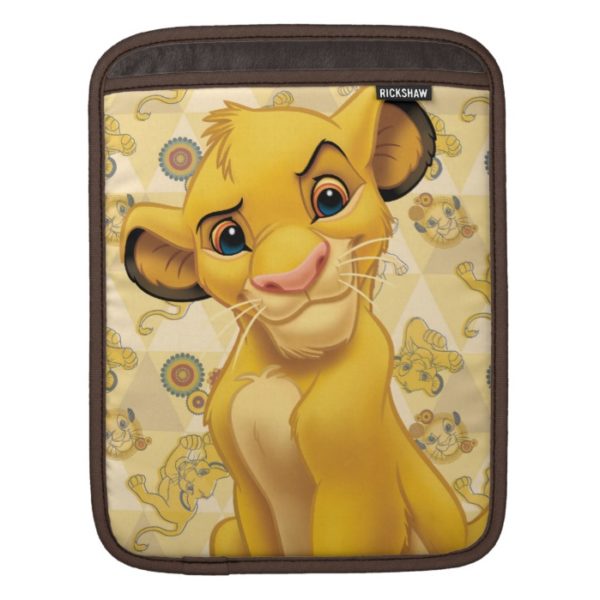Lion King | Simba on Triangle Pattern Sleeve For iPads