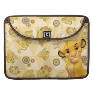 Lion King | Simba on Triangle Pattern Sleeve For MacBook Pro