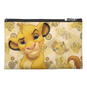 Lion King | Simba on Triangle Pattern Travel Accessory Bag